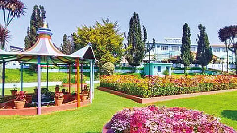 Garden at Udhagamandalam railway station