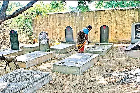 D Kumari (52) Caretaker of Jewish cemetery, Mylapore during her daily work