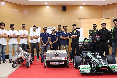 The IIT-Madras team with their indigenously developed vehicles