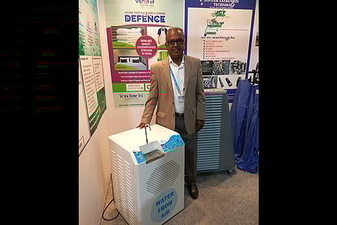 K Sankar, Managing Partner, Shree Renga Polymer, with the AWG at the recently-held 4-day DefExpo