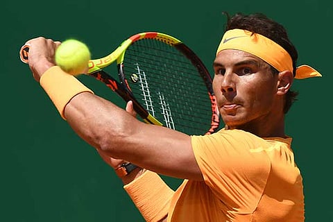 Rafael Nadal in action