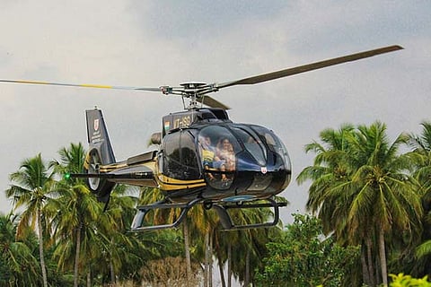 The helicopter can carry six persons and the fare would be between Rs 4,000 and Rs 13,000