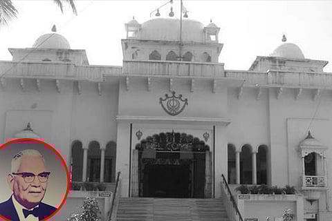 Gurudwara and Inset: Colonel Gurdial Singh Gill