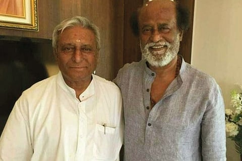 Sathyanarayana Rao Gaekwad, brother of Rajinikanth with the actor-politician