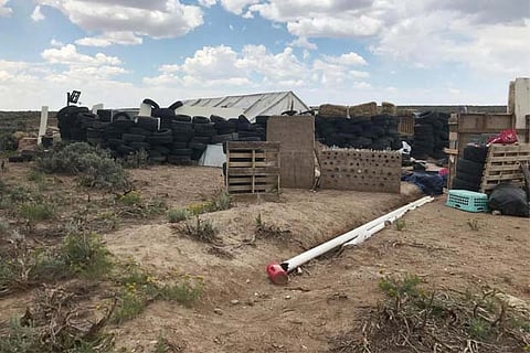 A view of the compound in rural New Mexico where 11 children were taken in protective custody
