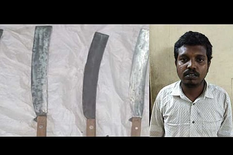 Weapons seized from Kakkathoppu Balaji (Right)