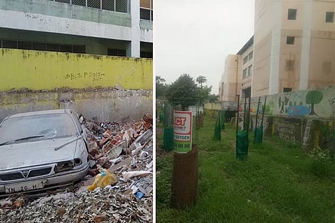 Jeth Nagar residents took more than a year to beautify the space outside Mandaveli MRTS station