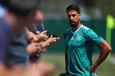 Sami Khedira during a news conference