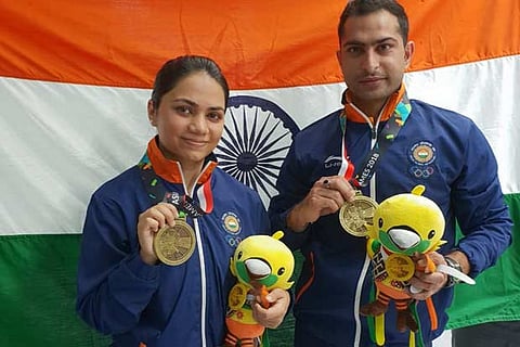 Indian shooters Ravi Kumar and Apurvi Chandela win bronze medal in 10m Air Rifle Mixed Team event