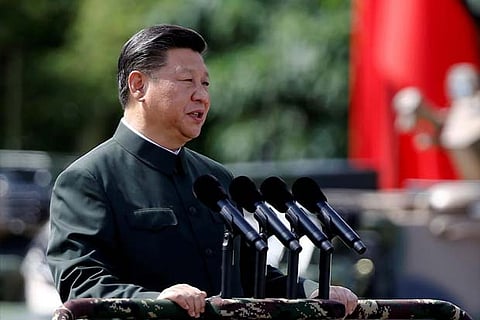 Chinese President Xi Jinping inspects troops at the People's Liberation Army (PLA)