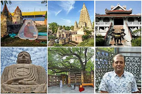 Tourist attractions in Bodh Gaya(Right corner:Bharat Sadashiva)