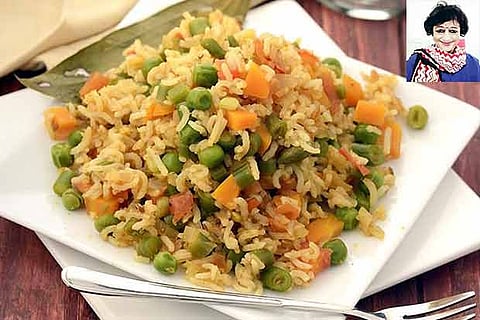 Veg biriyani (Inset:Chef Ramaa Shanker)