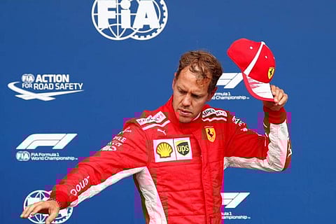 Ferrari's Sebastian Vettel after qualifying