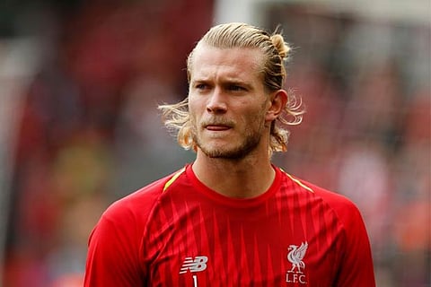 Liverpool's Loris Karius during the warm up before the match