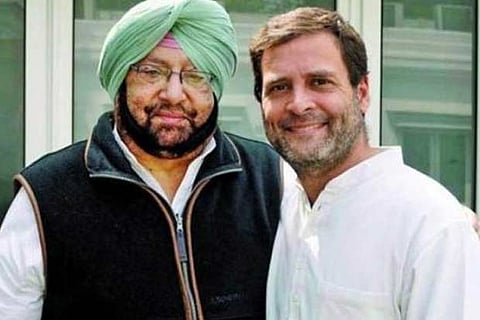 Amarinder Singh with Congress President Rahul Gandhi