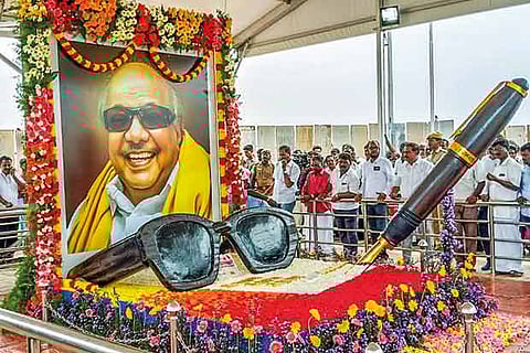 M Karunanidhi?s memorial on the Marina