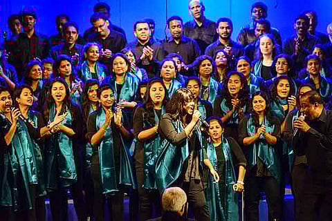 Madras Musical Association members during a concert