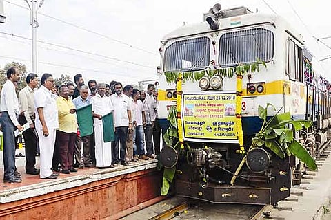 The refurbished train was flagged off by AIADMK MP P Nagarajan and railway officials in Coimbatore on Sunday