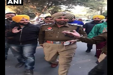 one person arrested for vandalising Rajiv Gandhi statue in Ludhiana today