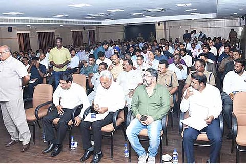 Representatives of star hotels at the police meet on Thursday