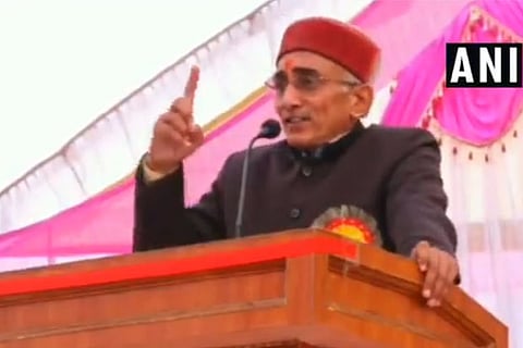 Purvanchal University Vice-Chancellor Raja Ram Yadav at a seminar in the University in Ghazipur