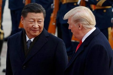 China President Xi Jinping with his US counterpart Donald Trump