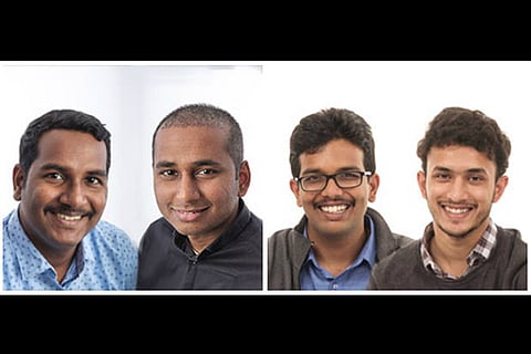 (From left) Satish Kannan, Enbasekar Dinadayalane, Rohan Ganapathy and Yashas Karanam