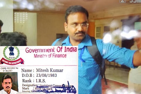 Mitesh Kumar and his ID card