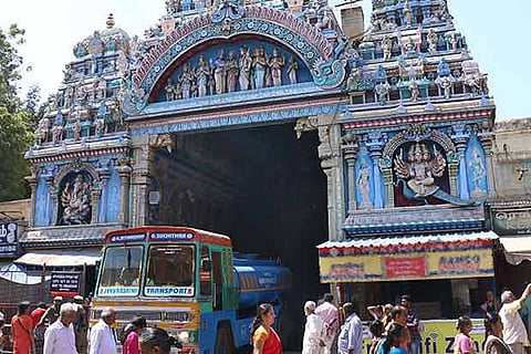 Corporation water tankers and fire tenders, stationed near Meenakshi Temple (Photo: Saravana Bava)