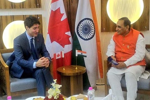 Canadian PM Justin Trudeau meets Gujarat Chief Minister Vijay Rupani