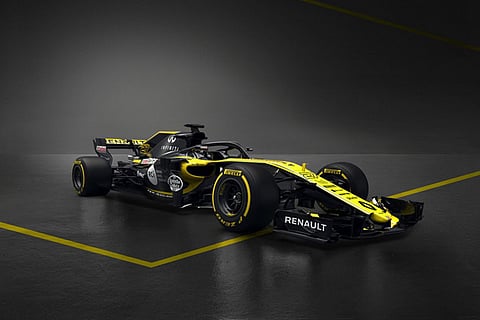 Renault F1 team made an online presentation of its new RS18 car