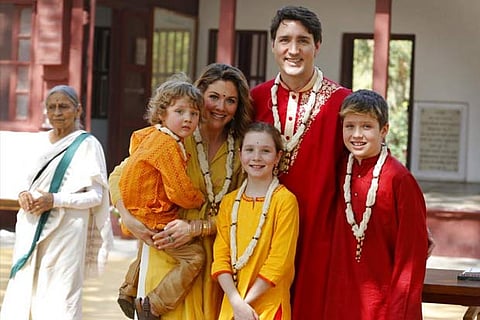 Canadian Prime Minister Justin Trudeau and his family