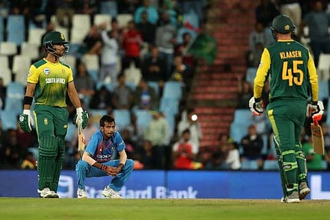 Heinrich Klaasen and JP Duminy during the second T20.