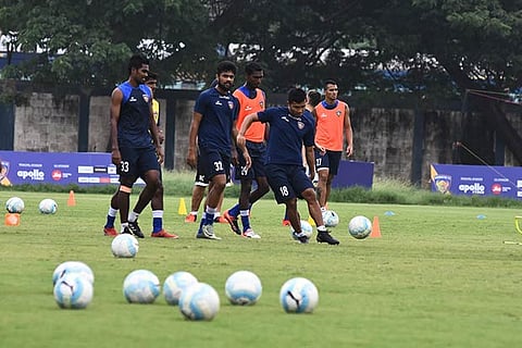 File photo of Chennaiyin FC players practising