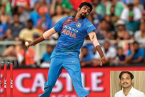 Jasprit Bumrah; (inset) MSK Prasad