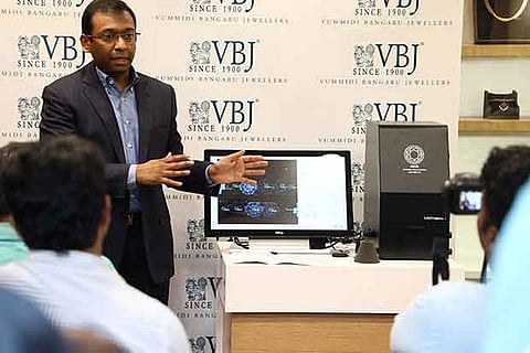 Amarendran Vummidi showcasing the new machine