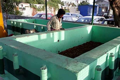 The micro compost centre set up by the Pallavaram Municipality to convert the bio-degradable garbage