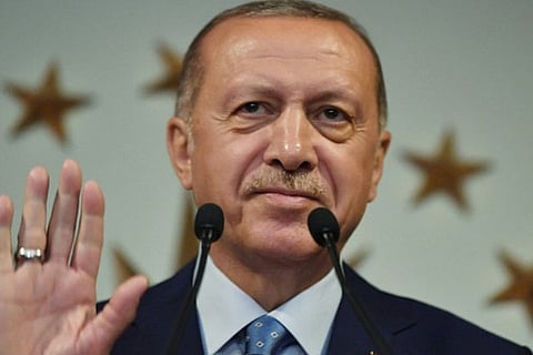 Turkish President Tayyip Erdogan takes the oath of office for a new presidential term