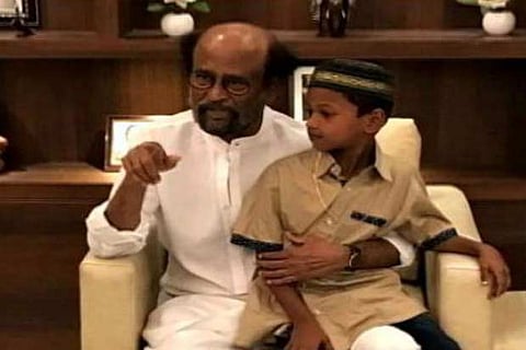Actor-turned politician Rajinikanth with Mohammaed Yasin
