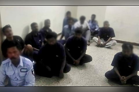 All the 18 accused were thrashed at the Mahila court within the Madras High Court campus on Tuesday