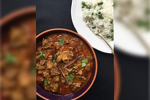 Lamb Curry served with Peas Pulao