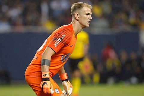 Manchester City's Joe Hart in action