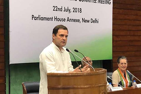 Congress President Rahul Gandhi at the Extended Congress Working Committee (CWC) meeting