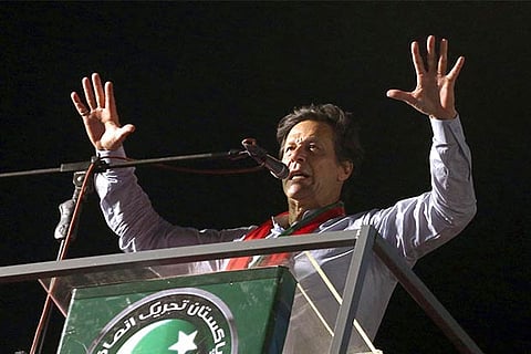 File photo of Pakistani politician Imran Khan, chief of Pakistan Tehreek-e-Insaf party