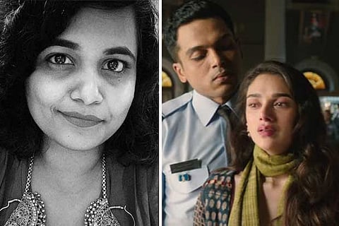 A still from Kaatru Veliyidai; Krithika Nelson (left)