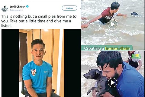 Trending in TN: Sunil Chhetri's heartfelt appeal to Indian football fans and human chain saves dog in Sri Lankan flash floods