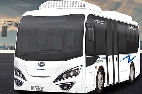 Concept art for 18-seater Goldstone-BYD eBuzz K6 zero emission electric vehicle
