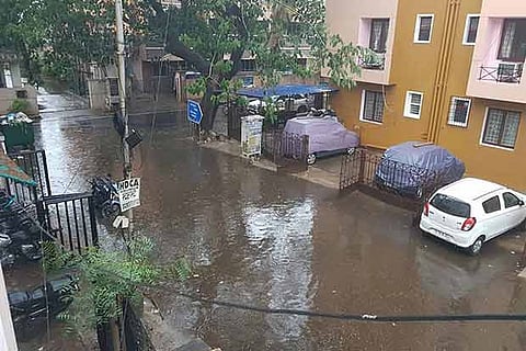 Justice Sundaram Road was flooded after Wednesday?s rain