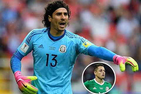 Guillermo Ochoa; (inset) Javier Hernandez