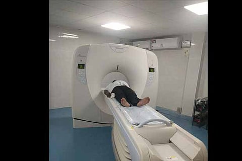 The newly inaugurated CT scan machine at the Chromepet Government Hospital